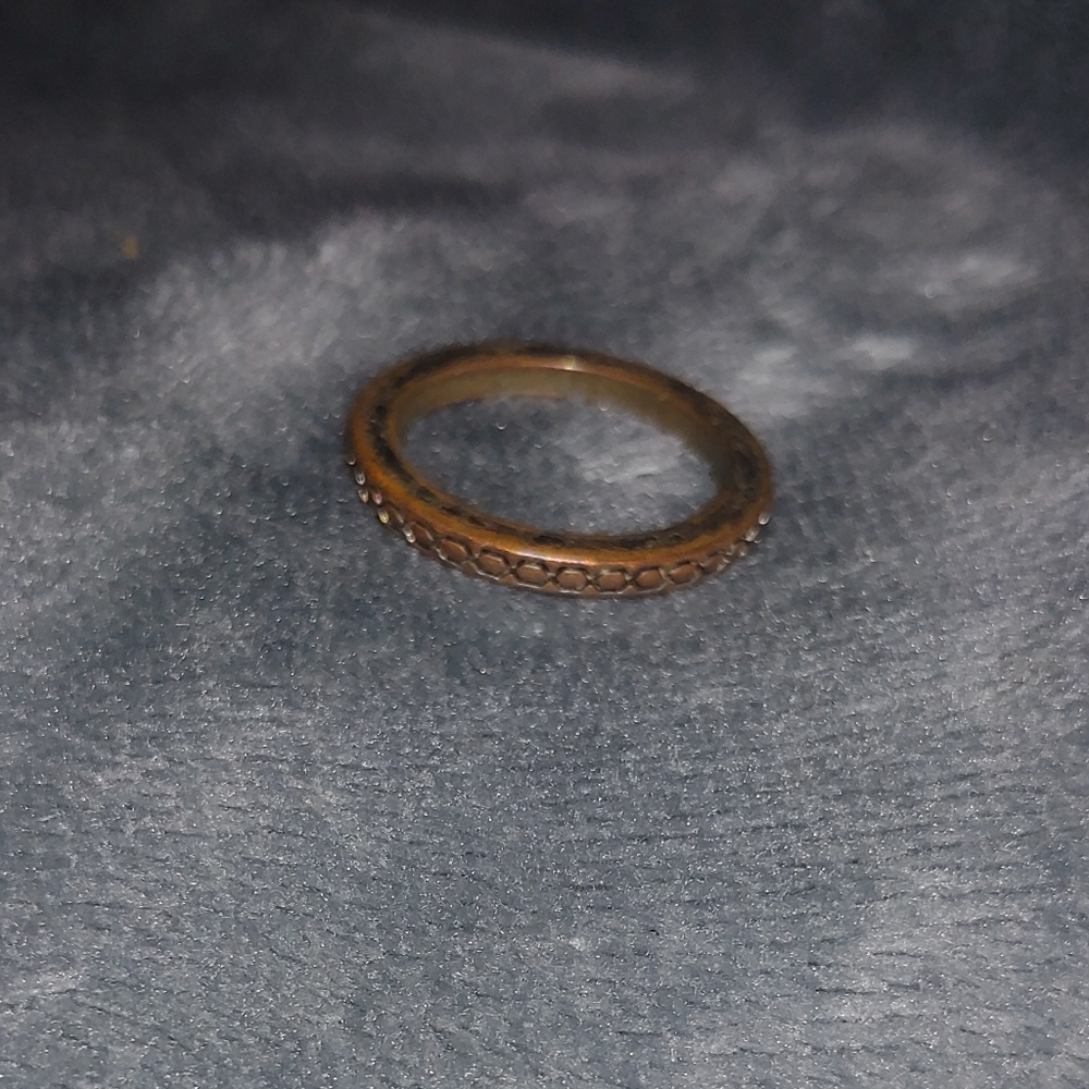 Rusted Silver-Tone Textured Ring